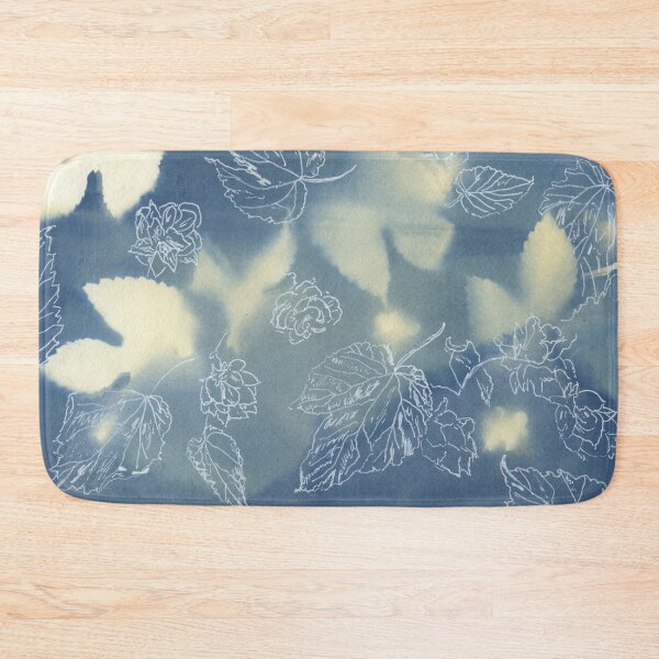 Item preview, Hops Two: cyanotype on watercolour paper with white ink sketching designed and sold by LymphomaLass.
