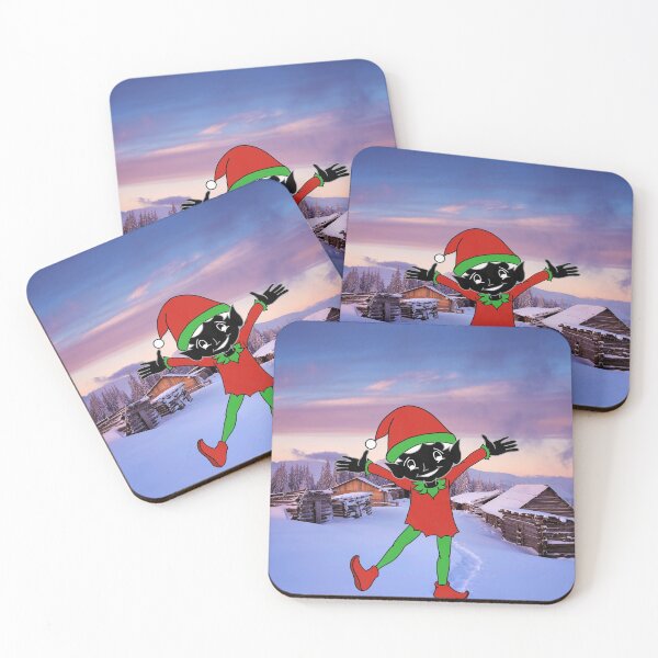 Item preview, christmas elf in snow scene designed and sold by obsedian-dream.