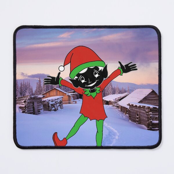 Item preview, christmas elf in snow scene designed and sold by obsedian-dream.