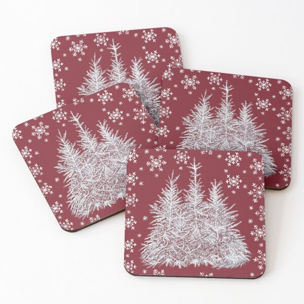 Item preview, Christmas Winter - Dark Red designed and sold by MitaDreamDesign.