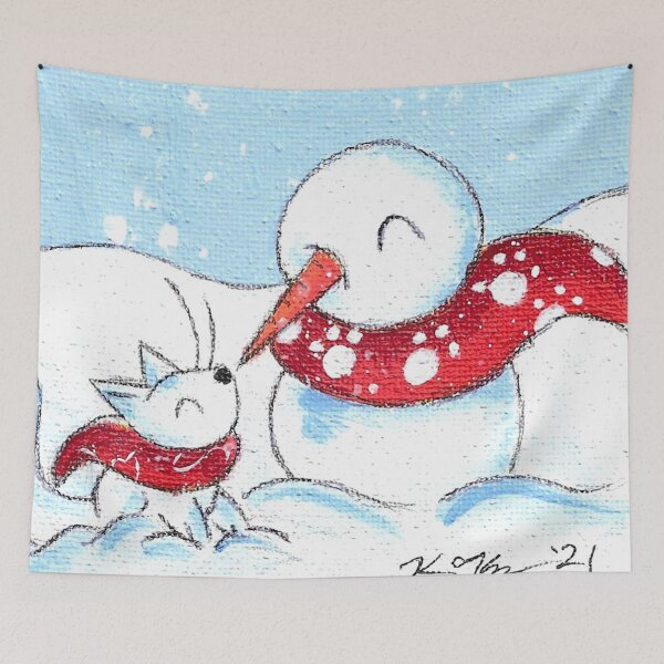 Item preview, Snowkitty Friend designed and sold by KOKeefeArt.