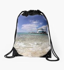 Docked at Grand Turk Drawstring Bag