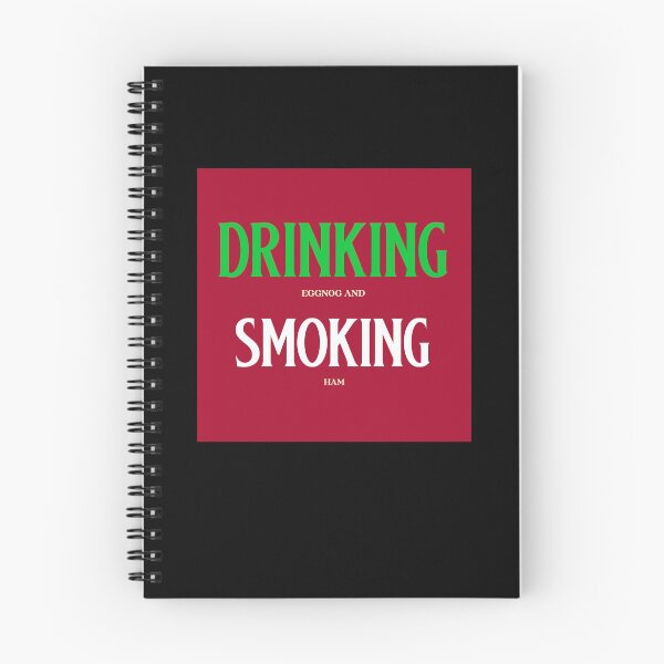 Item preview, Drinking Eggnog and Smoking Ham (on black) designed and sold by GagiTees.