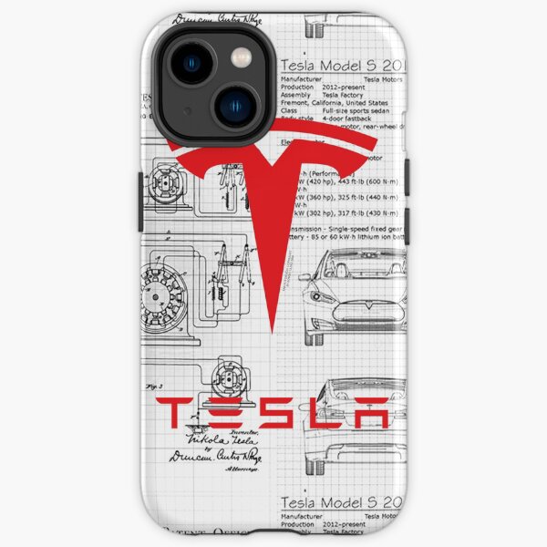 Original 'Nikola's Design' de Robert Saenz (izquierda) (con marca de agua) Funda resistente para iPhone