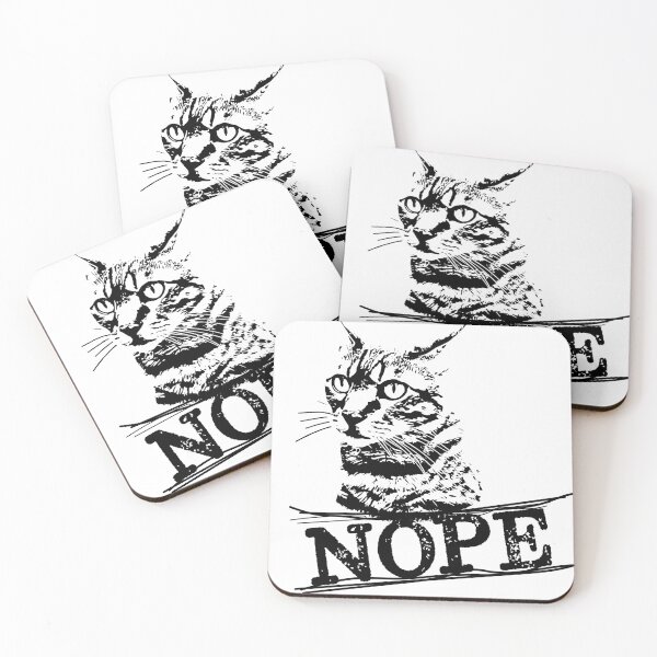 Item preview, Upset cat that says Nope. designed and sold by courbebleue.