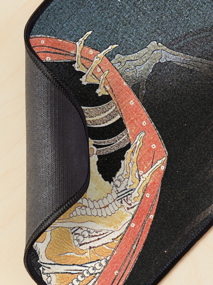 Alternate view of 'Weird Skeleton' by Katsushika Hokusai (Reproduction) Mouse Pad