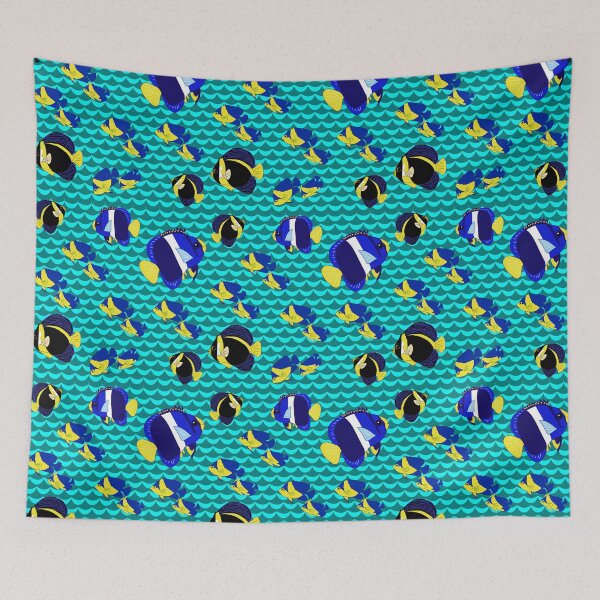 Item preview, ANGEL FISH ON A SCALE BACKGROUND designed and sold by Kim H Ritter.