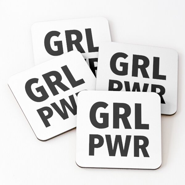Item preview, GRL PWR. Girl power. Sentence. Black Text. Straight calligraphy. Letters. designed and sold by AnaStickerD.