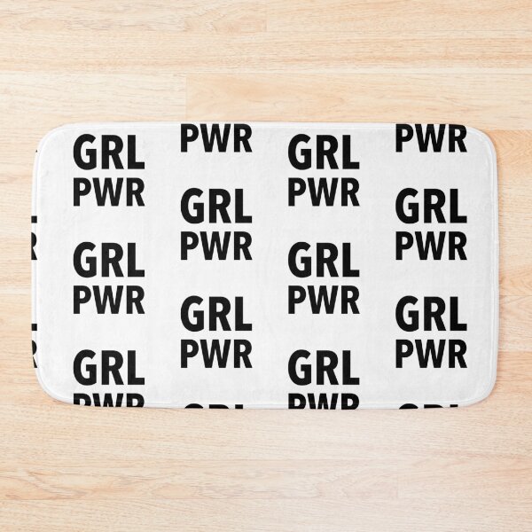 Item preview, GRL PWR. Girl power. Sentence. Black Text. Straight calligraphy. Letters. designed and sold by AnaStickerD.