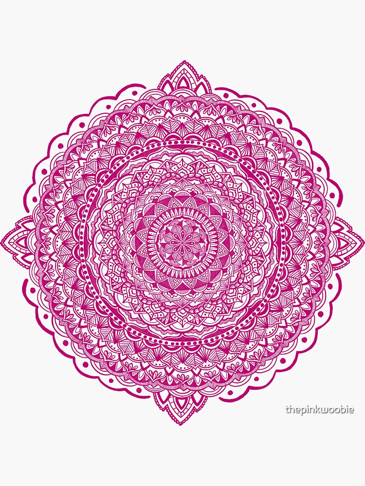 Pink Raspberry Mandala by thepinkwoobie