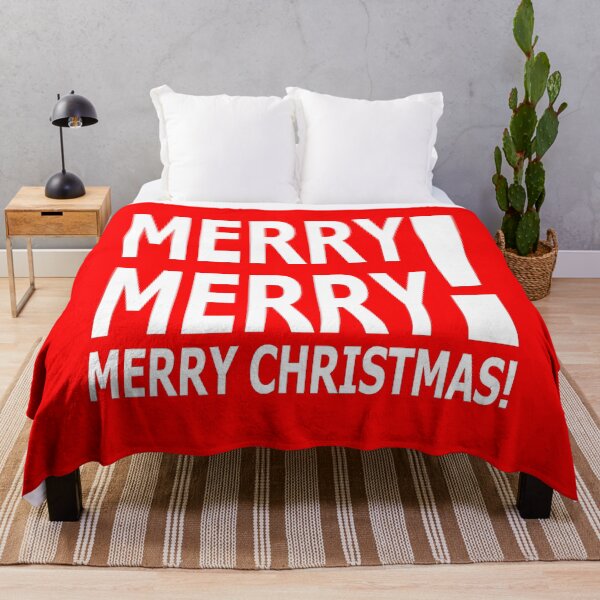Merry Merry! Merry Christmas! Throw Blanket
