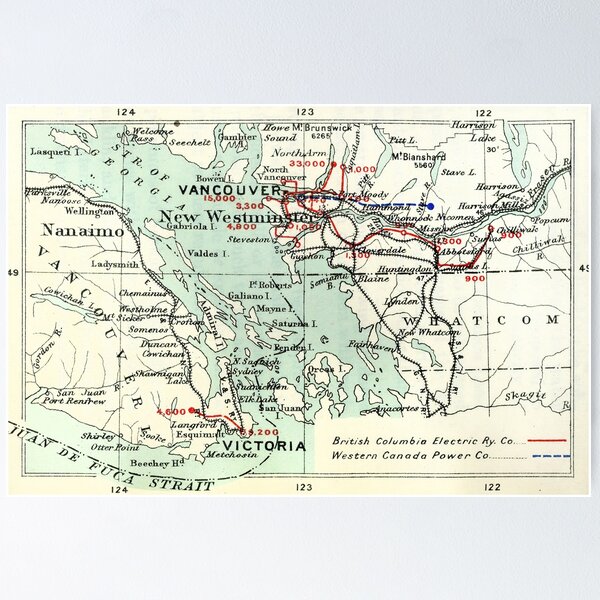 Item preview, 1911 Vintage Map of Victoria Island and Vancouver Area designed and sold by Gin  Neko.