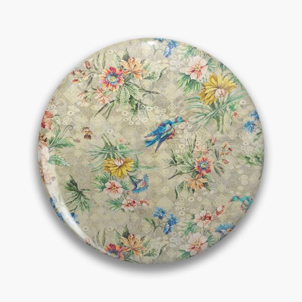 Item preview, Hand drawn flowers and birds pattern designed and sold by vidyaroul.