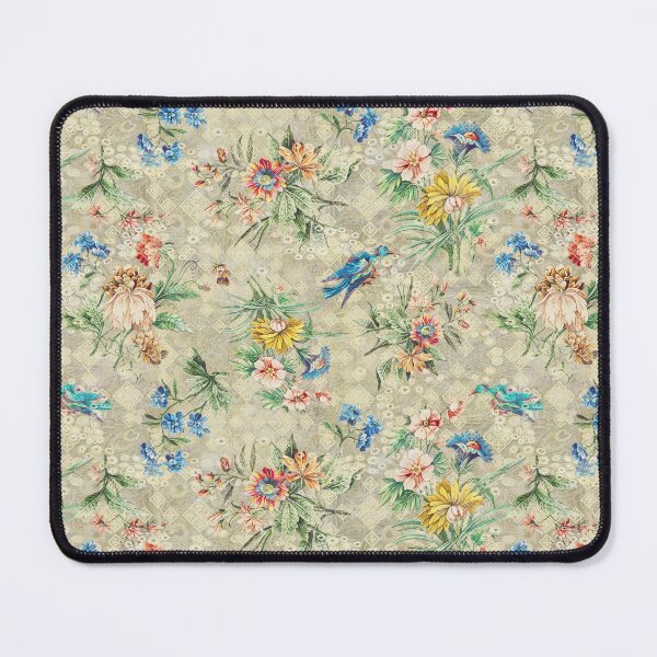 Item preview, Hand drawn flowers and birds pattern designed and sold by vidyaroul.