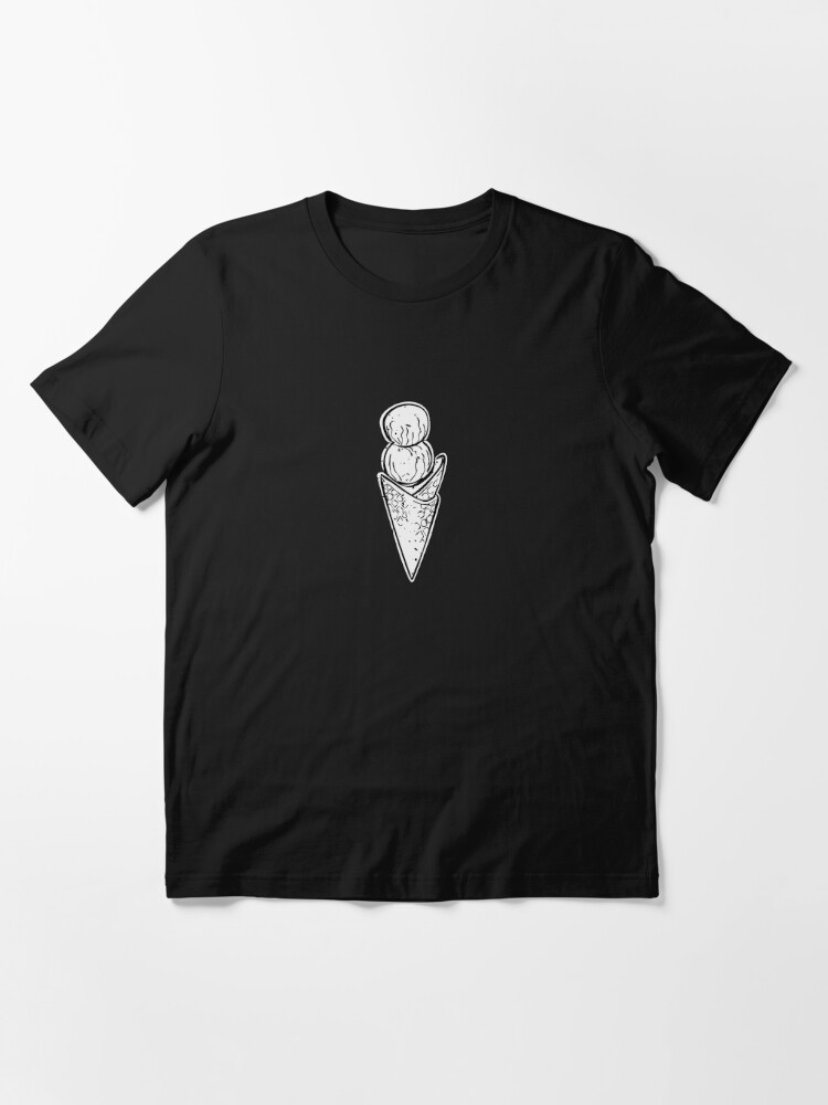 Alternate view of Monotone Ice Cream Cone Essential T-Shirt