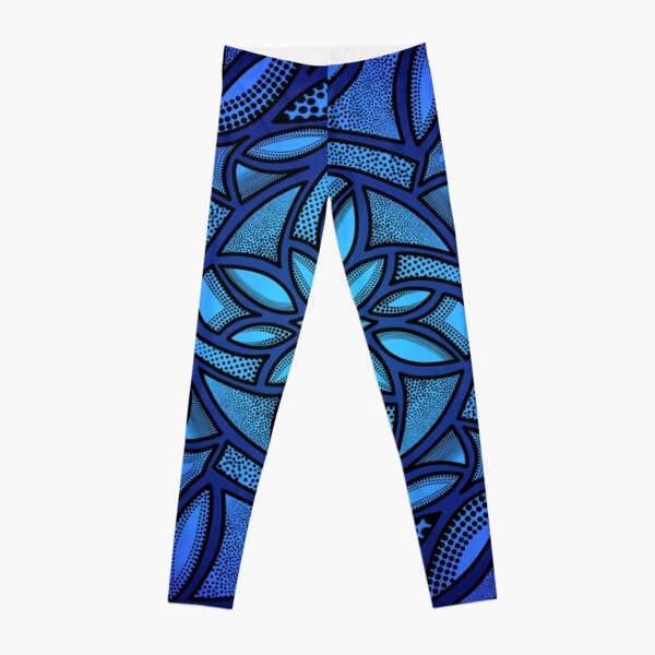 Navy Blue Watercolor with Gold Gems Yoga Leggings