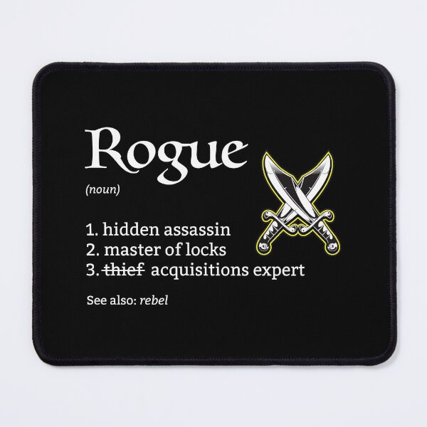 D&D Rogue Class Definition for Dungeons and Dragons or Pathfinder Mouse Pad