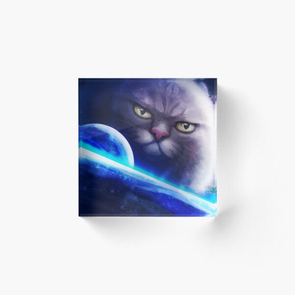 Item preview, Space Cat overlooks Planet designed and sold by StahrDesigns.