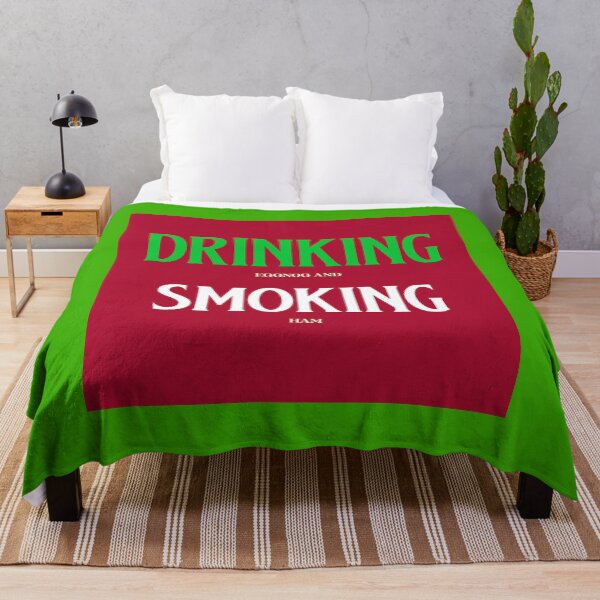 Item preview, Drinking Eggnog and Smoking Ham (on green) designed and sold by GagiTees.