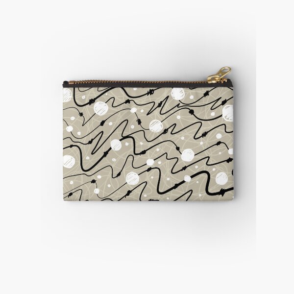Item preview, Beads thread and pearl pattern sand beige designed and sold by courbebleue.
