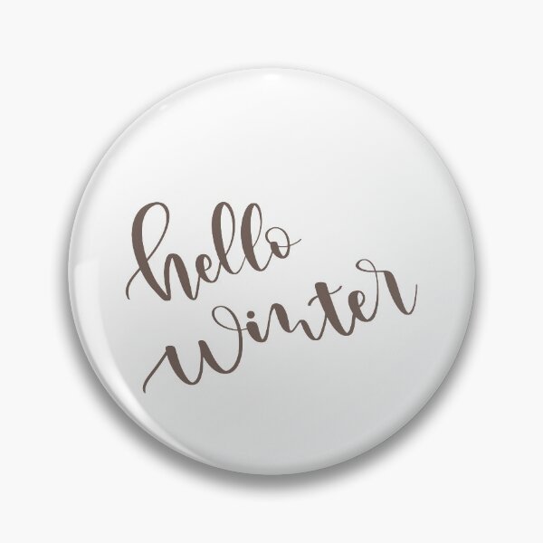 Item preview, Hello winter. Sentence. Light Brown Text. Lettering. Calligraphy. designed and sold by AnaStickerD.