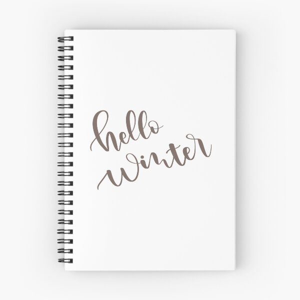 Item preview, Hello winter. Sentence. Light Brown Text. Lettering. Calligraphy. designed and sold by AnaStickerD.