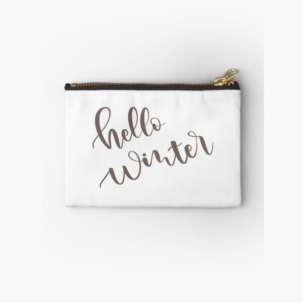 Item preview, Hello winter. Sentence. Light Brown Text. Lettering. Calligraphy. designed and sold by AnaStickerD.