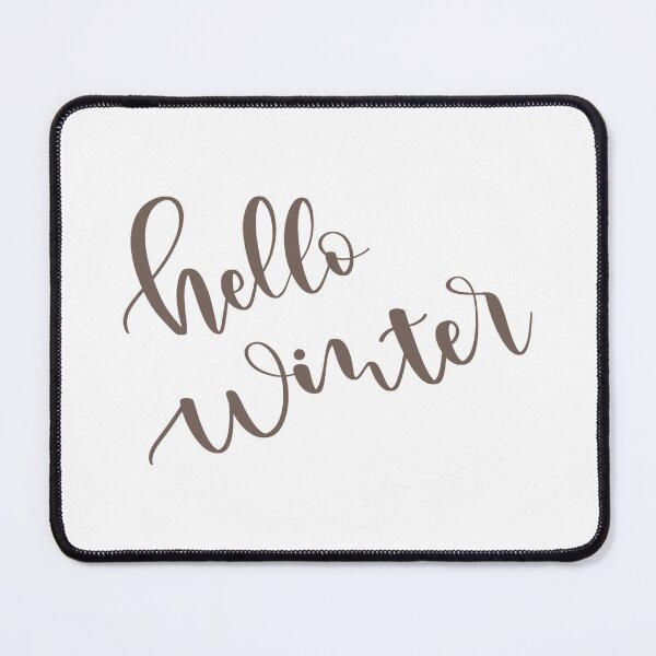 Item preview, Hello winter. Sentence. Light Brown Text. Lettering. Calligraphy. designed and sold by AnaStickerD.