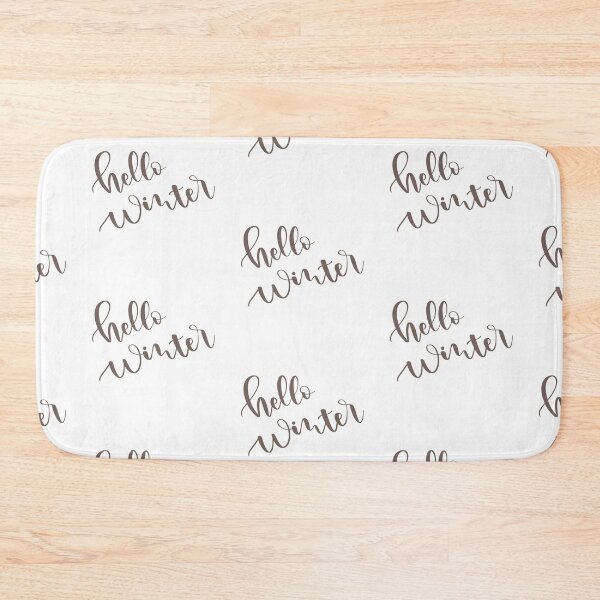 Item preview, Hello winter. Sentence. Light Brown Text. Lettering. Calligraphy. designed and sold by AnaStickerD.