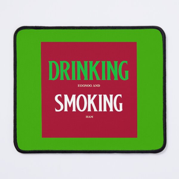 Item preview, Drinking Eggnog and Smoking Ham (on green) designed and sold by GagiTees.