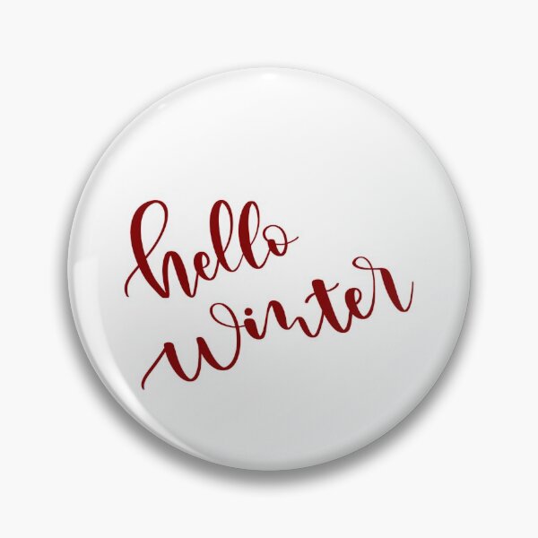 Item preview, Hello winter. Sentence. Dark Red Text. Lettering. Calligraphy. designed and sold by AnaStickerD.