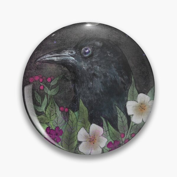 Item preview, Flower Raven CUSHION TOTE BAG ART PRINT SCARF designed and sold by Sarah-Wilde.