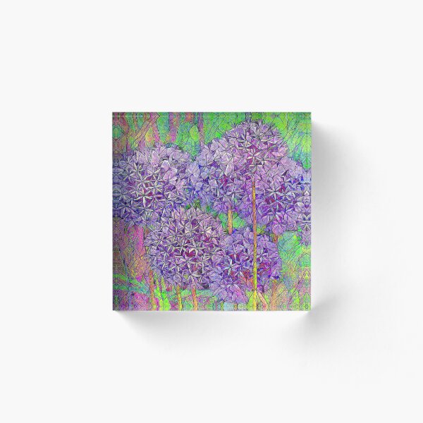 Item preview, Purple Allium Watercolor Effect Mosaic designed and sold by SeaChangeDesign.