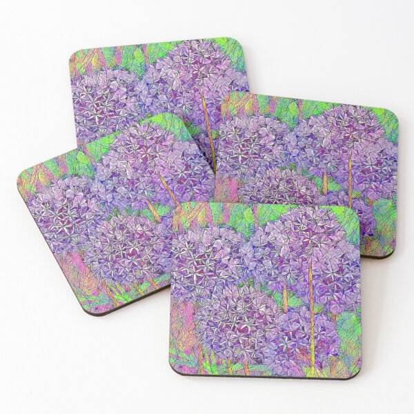 Item preview, Purple Allium Watercolor Effect Mosaic designed and sold by SeaChangeDesign.