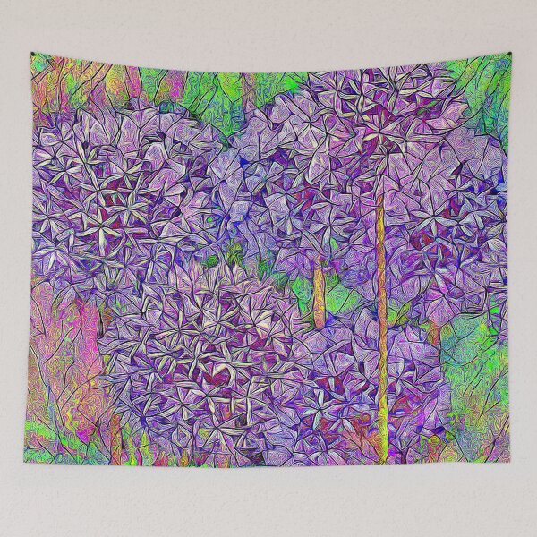Item preview, Purple Allium Watercolor Effect Mosaic designed and sold by SeaChangeDesign.