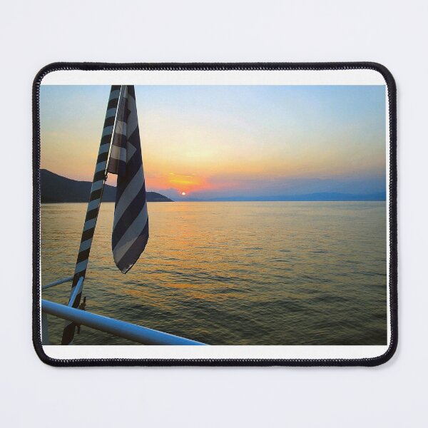 Item preview, GREEK SUNSET AND FLAG. designed and sold by ronsaunders47.