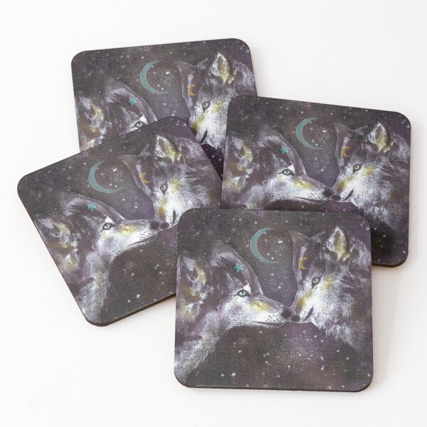 Item preview, Wolf Love CUSHION TOTE BAG ART PRINT designed and sold by Sarah-Wilde.