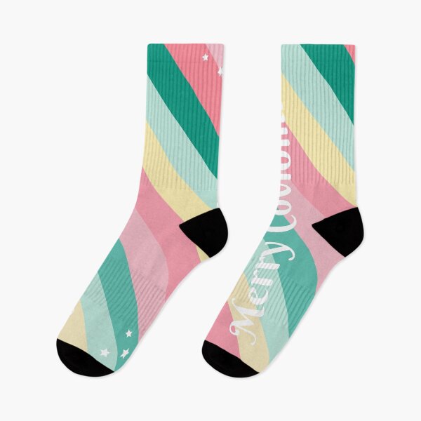 Item preview, Merry Covidmas - Sloped stripes and stars - pastel color - wide format designed and sold by greatnorris.