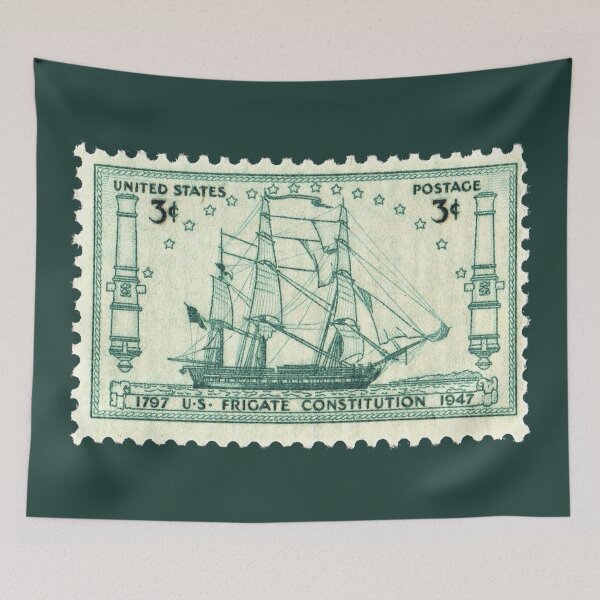 Item preview, 1797 US FRIGATE CONSTITUTION 1947 POSTAGE STAMP designed and sold by Joyful-Express.