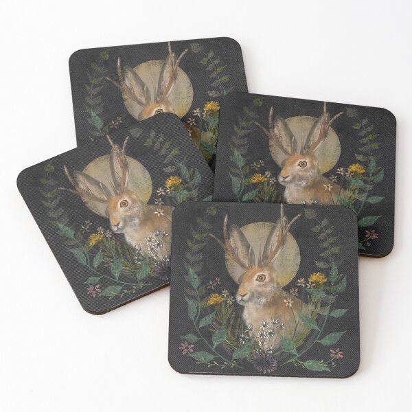 Item preview, Jackalope Folklore CUSHION TOTE BAG ART PRINT SCARF designed and sold by Sarah-Wilde.