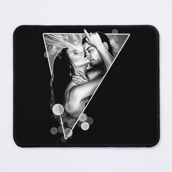 Item preview, Spark- a portrait of love (monochromatic illustration on black) designed and sold by Anicatattoos.