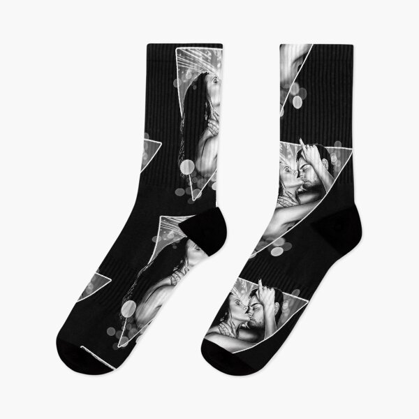 Item preview, Spark- a portrait of love (monochromatic illustration on black) designed and sold by Anicatattoos.