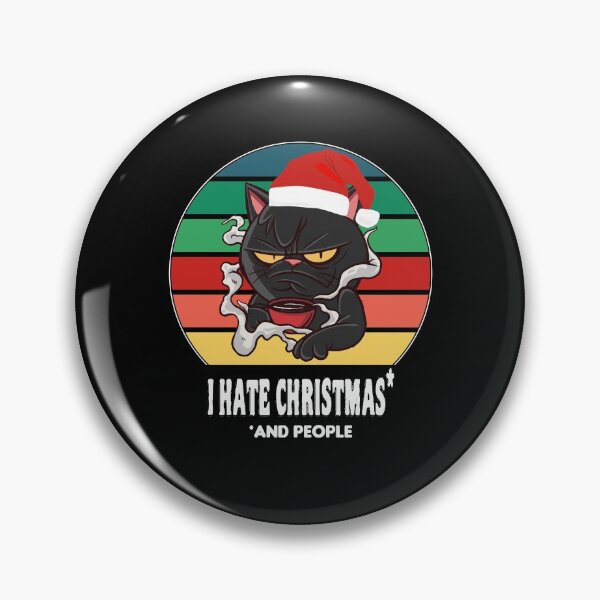 Item preview, retro funny christmas cat designed and sold by pirminio.