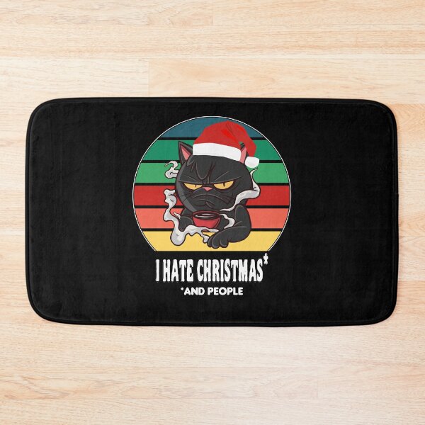 Item preview, retro funny christmas cat designed and sold by pirminio.