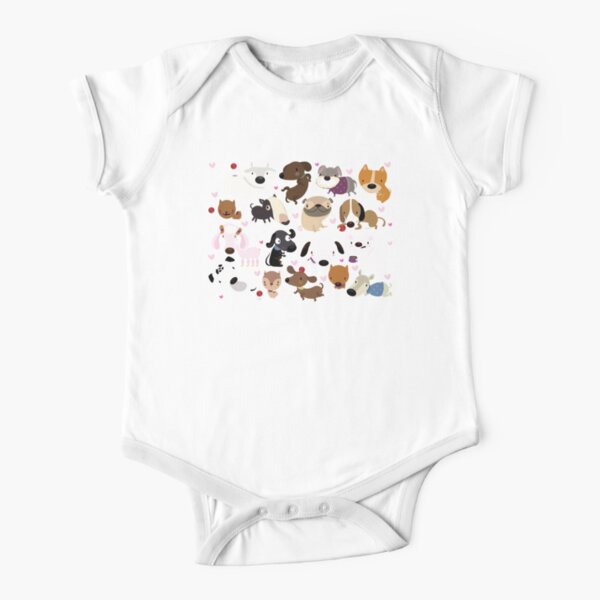 Dog pattern Short Sleeve Baby One-Piece