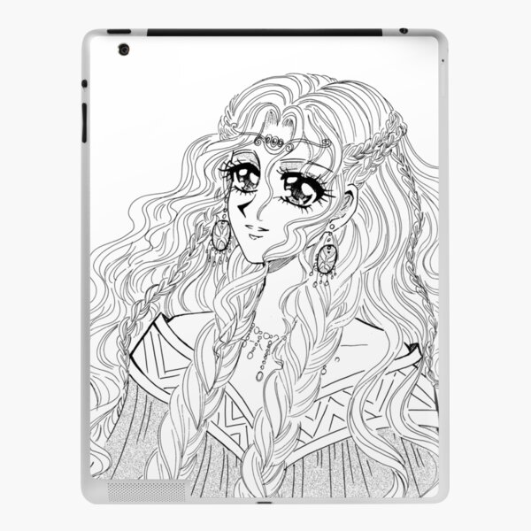 Valkyrie - viking styled manga girl drawing iPad Skin