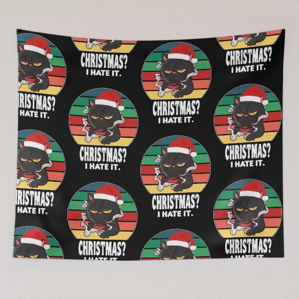 Item preview, funny retro cat saying christmas  designed and sold by pirminio.