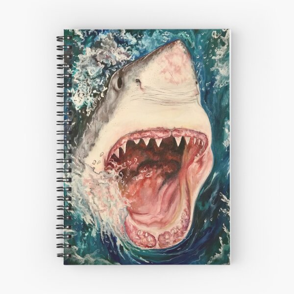 Item preview, Great White Shark Oil Painting designed and sold by Kyra C. Kalageorgi.