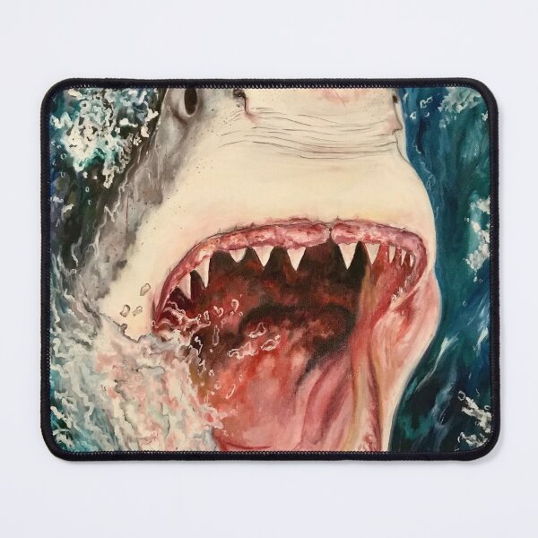 Item preview, Great White Shark Oil Painting designed and sold by Kyra C. Kalageorgi.