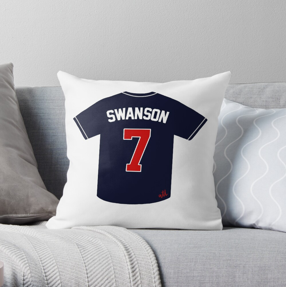 dansby swanson jersey number Sticker for Sale by madisonsummey
